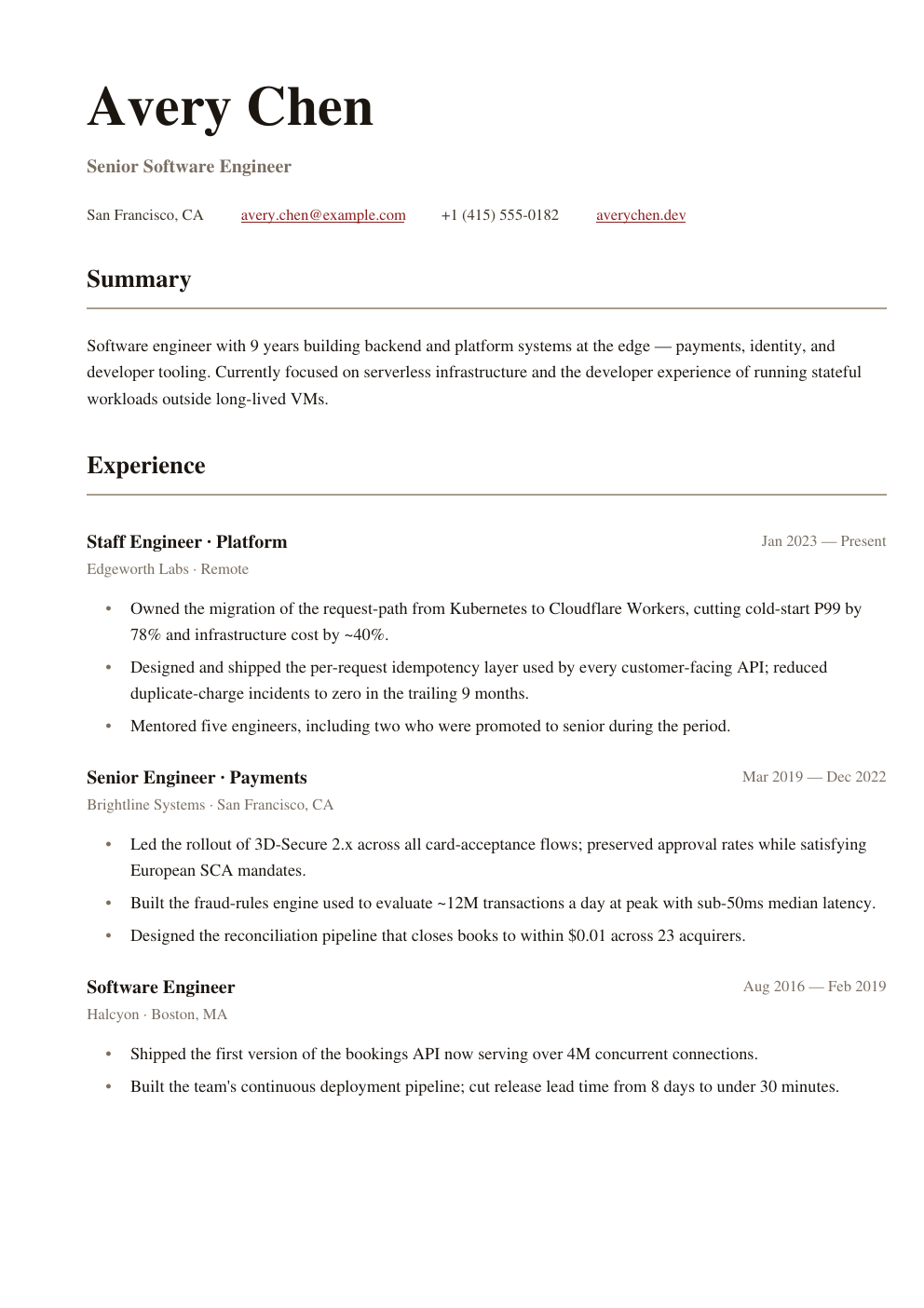 Resume template